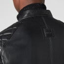 BOSS Casual Men's Jador Leather Jacket - Black - 46/S