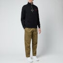 AMI Men's De Coeur Quarter Zip Sweatshirt - Black