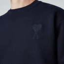 AMI Men's Oversized De Coeur Logo Sweatshirt - Navy