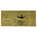Rocky - 24K Gold Plated Fight Ticket Rocky V Apollo Creed Re-Match