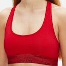 Calvin Klein Women's Modern Cotton Unlined Bra Set - Red Metallic - S