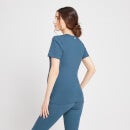 Ciążowa koszulka z krótkim rękawem z kolekcji Power Maternity MP – Dust Blue - XS
