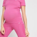 Ciążowa koszulka z krótkim rękawem z kolekcji Power Maternity MP – Sangria - XS