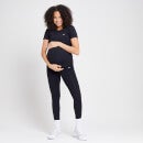 Wielopak – ciążowa koszulka z krótkim rękawem z kolekcji Power Maternity MP – czarna / biała - XS
