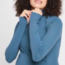 Damska bluza ciążowa z suwakiem 1/4 z kolekcji Maternity MP – Dust Blue - XS