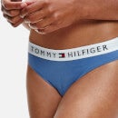 Tommy Hilfiger Women's Cotton Thong - Iron Blue - XS