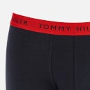 Tommy Hilfiger Men's 3-Pack Contrast Waistband Trunks - Black/Top Water/Primary Red - S
