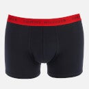 Tommy Hilfiger Men's 3-Pack Contrast Waistband Trunks - Black/Top Water/Primary Red - S