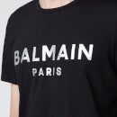 Balmain Men's Eco Sustainable Foil T-Shirt - Black/Silver