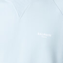 Balmain Men's Eco Design Flock Sweatshirt - Pale Blue/White