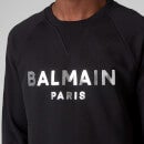 Balmain Men's Eco Sustainable Foil Sweatshirt - Black/Silver