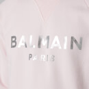 Balmain Men's Eco Sustainable Foil Sweatshirt - Pale Pink/Silver