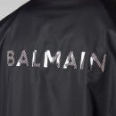 Balmain Men's Hooded Windbreaker Jacket - Black