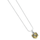 Harry Potter Hufflepuff Crest Slider Necklace - Silver