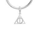 Harry Potter Deathly Hallows Slider Charm Embellished with Crystals - Silver