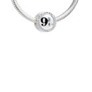 Harry Potter Platform 9 3/4 Charm Bead Embellished with Crystals - Silver