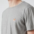 Maison Kitsuné Men's Fox Head Patch T-Shirt - Grey Melange - S