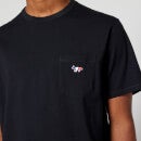 Maison Kitsuné Men's Tricolour Fox Patch Classic Pocket T-Shirt - Black - S