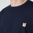 Maison Kitsuné Men's Fox Head Patch Regular Long Sleeve T-Shirt - Navy