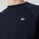 Maison Kitsuné Men's Tricolor Fox Patch Clean Sweatshirt - Navy - S
