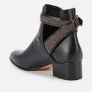 MICHAEL Michael Kors Women's Britton Leather Heeled Ankle Boots - Black/Brown - UK 4