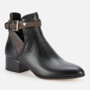 MICHAEL Michael Kors Women's Britton Leather Heeled Ankle Boots - Black/Brown