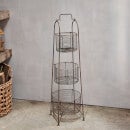 Nkuku Inkollu Three-Tiered Storage Stand - Aged Brass - One Size