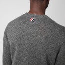 Thom Browne Men's Tricolour Stripe Shetland Wool Classic V-Neck Cardigan - Medium Grey - 1/S