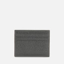 Thom Browne Men's Note Compartment Card Holder In Pebble Grain Leather - Dark Grey