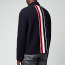 Thom Browne Men's Intarsia Tricolour Stripe Boiled Wool Jacket - Navy