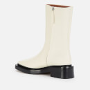 Neous Women's Bosona Leather Mid Calf Boots - Cream - UK 3