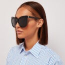 Le Specs Women's Hidden Treasure Cat Eye Polarised Sunglasses - Black
