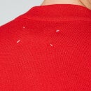 Maison Margiela Men's Crew Neck Knitted Sweatshirt - Red/White