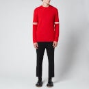 Maison Margiela Men's Crew Neck Knitted Sweatshirt - Red/White