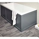 Savoy Bath End Panel 750mm - Charcoal Grey