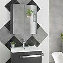 Linen Bathroom Mirror Cabinet 600mm - Grey