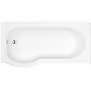 Pilma White Left Hand Shower Bath with Screen - 1700 x 850mm