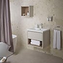 Lincoln Wall Hung Storage Cube - Cashmere