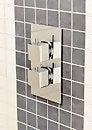 Square thermo shower mixer 1 outlet