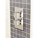 Square thermo shower mixer 2 outlet
