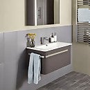 Linen 800mm Basin & Wall Mounted Vanity Unit - Grey