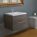 Vermont 600mm Wall Hung Vanity Unit with Basin - Grey Avola