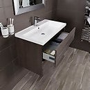 Vermont 800mm Wall Hung Vanity Unit with Basin - Grey Avola