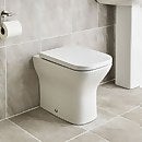 Scene White Back to Wall Toilet with Soft Close Toilet Seat