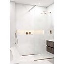 Etta Wet room Screen with Wall Arm 2000x800mm in Bronze