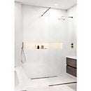 Etta Wet room Screen with Wall Arm 2000x1100mm in Bronze