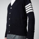 Thom Browne Men's 4-Bar Sustainable Classic V-Neck Cardigan - Navy - 2/M