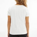 Tommy Hilfiger Women's Organic Cotton Regular Embellished T-Shirt - Ecru - S