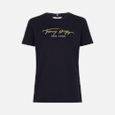 Tommy Hilfiger Women's Organic Cotton Regular Embellished T-Shirt - Desert Sky