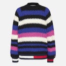 Tommy Jeans Women's Tjw Multi Stripe Sweater - Vivid Fuchsia - S